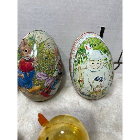Vintage style Easter tins lot- Easter Chick, Bunny, German Rabbits, Mary Engelbr - Picture 3 of 12